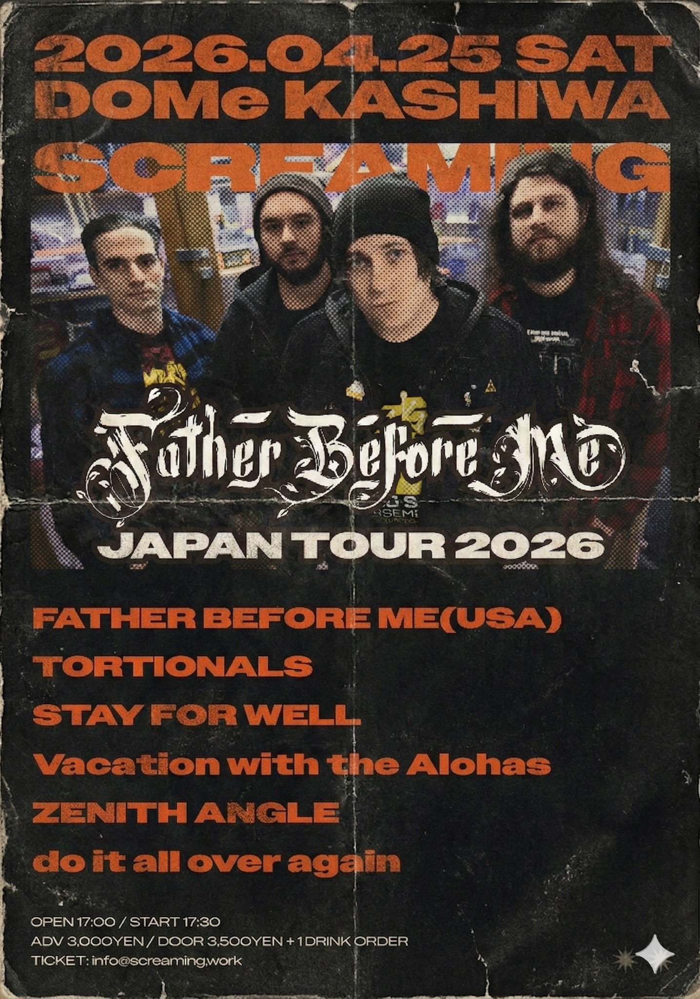 SCREAMING “FATHER BEFORE ME JAPAN TOUR 2026”